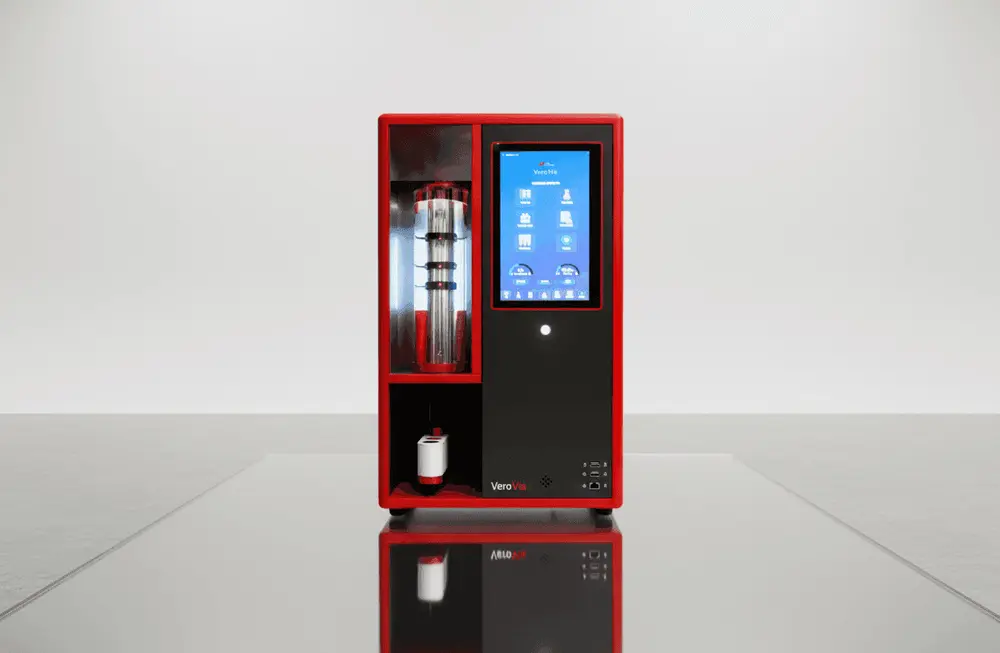VeroVis automatic kinematic viscometer on reflective surface