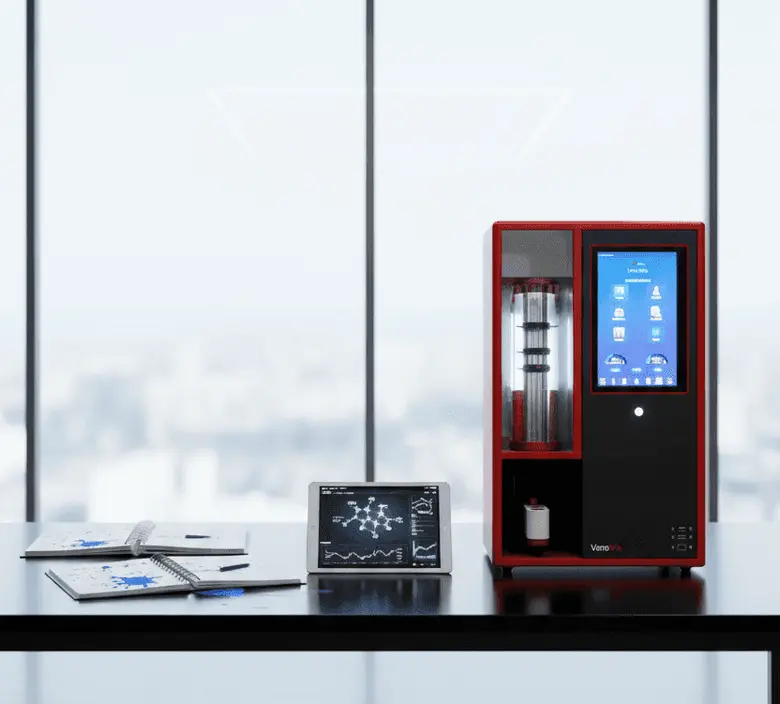VeroVis automatic kinematic viscometer on laboratory desk