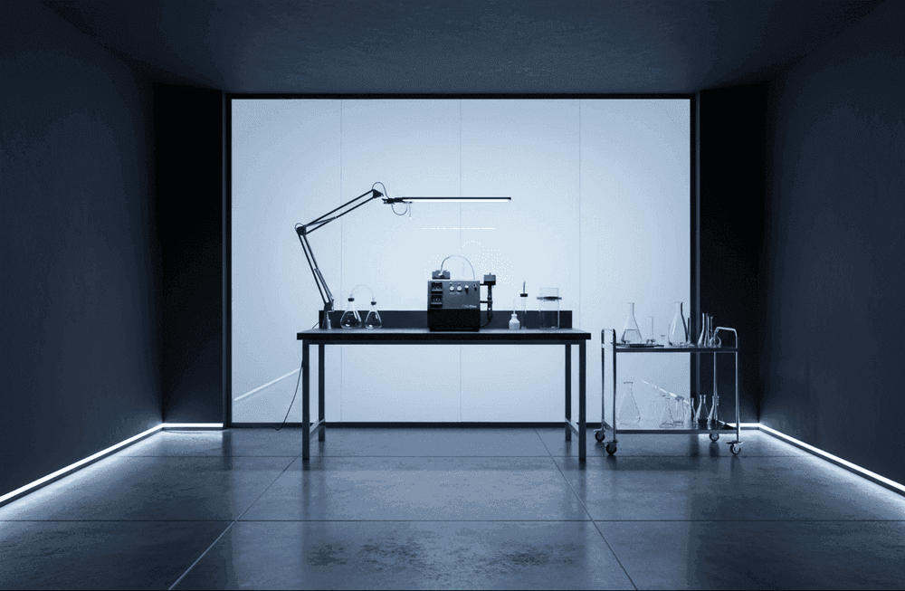Laboratory setup for moisture testing equipment