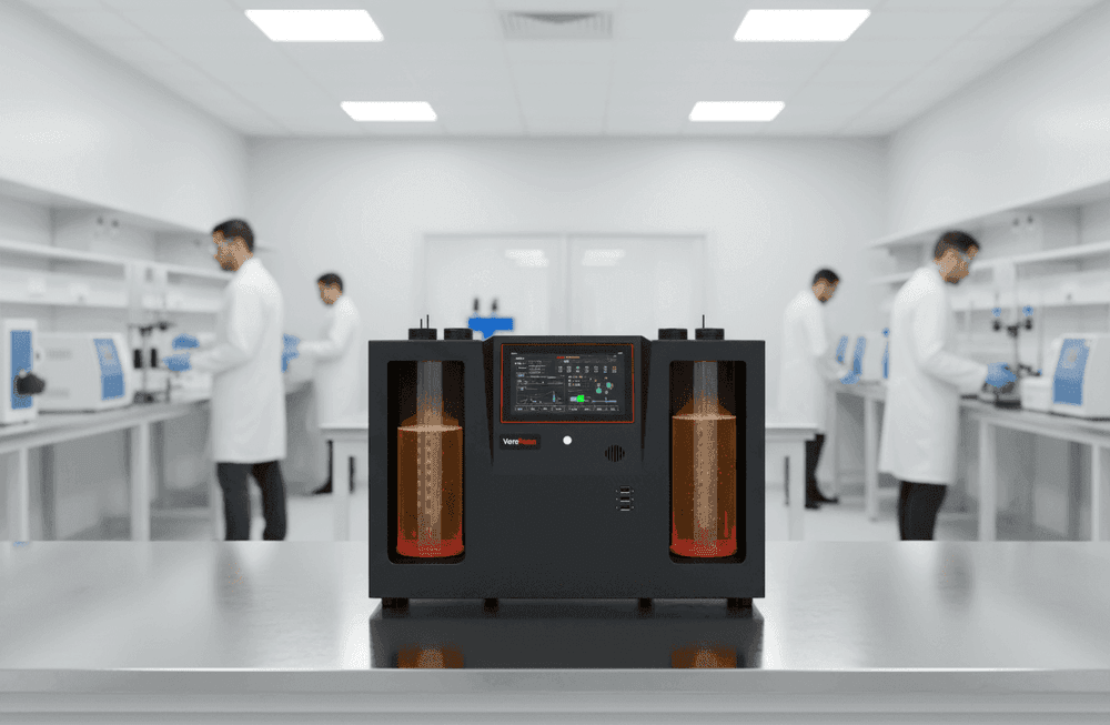 VeroFoam foaming tendency tester in laboratory environment