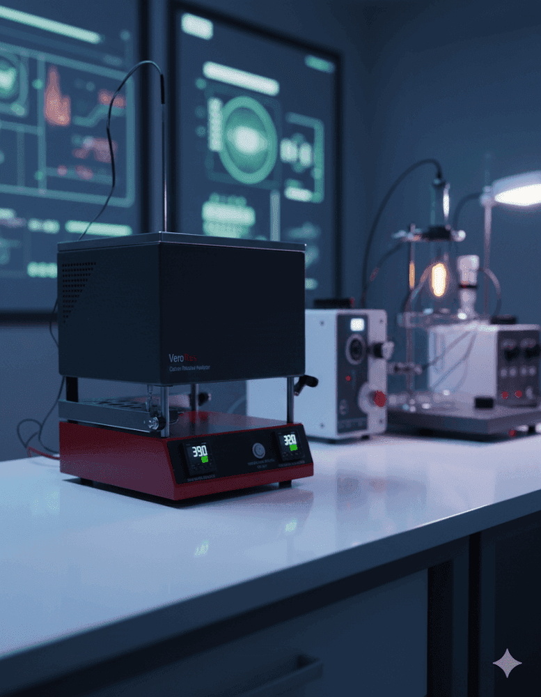 VeroRes ramsbottom carbon residue test equipment in lab